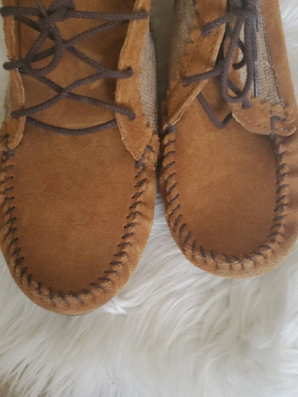 Minnetonka Chestnut Suede Chukka Moccasin Boots - Picture 2 of 12